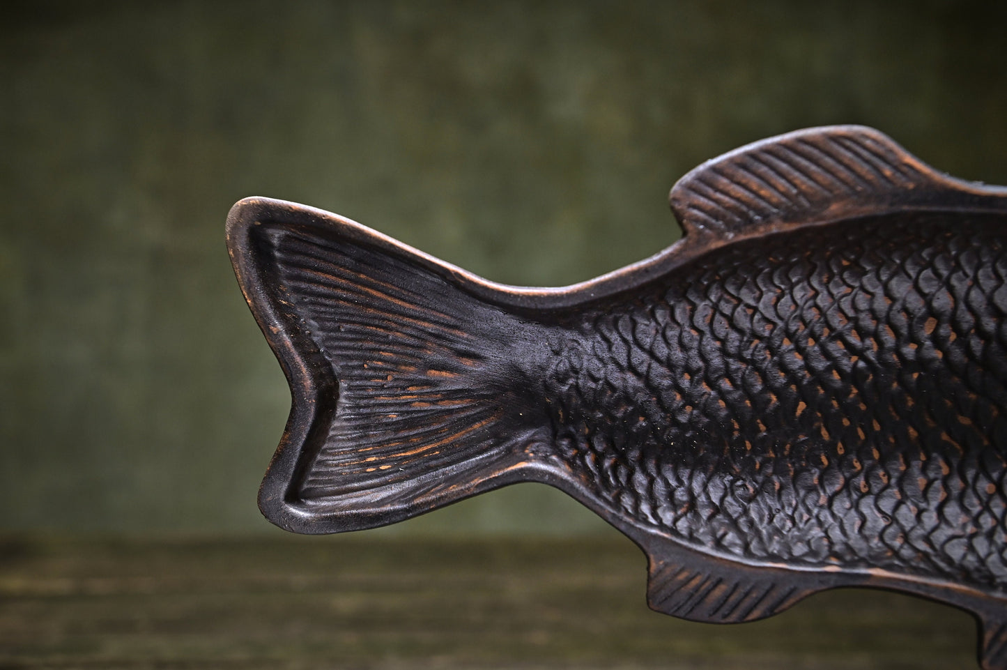 Ceramic fish dish pottery plate serving tray fish platter fishing gift