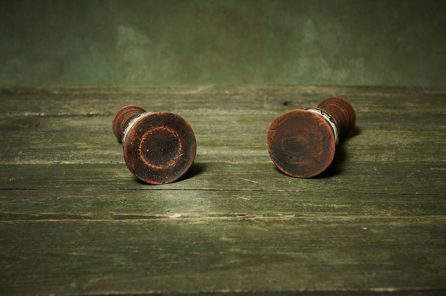 Set of 2 candle holders ceramic candlestick handmade tarot gift Scandinavian design clay candle holder