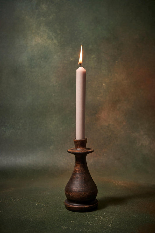 Handmade Ceramic Candle Holder – Rustic Red Clay Decor, 16.5 cm - clayproductsshop