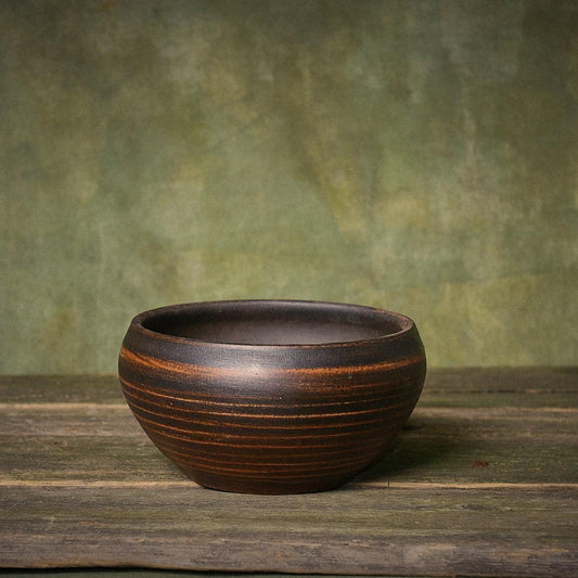 Large Handmade Ceramic Soup Bowl – Unglazed Ukrainian Pottery Dinner Dish - clayproductsshop