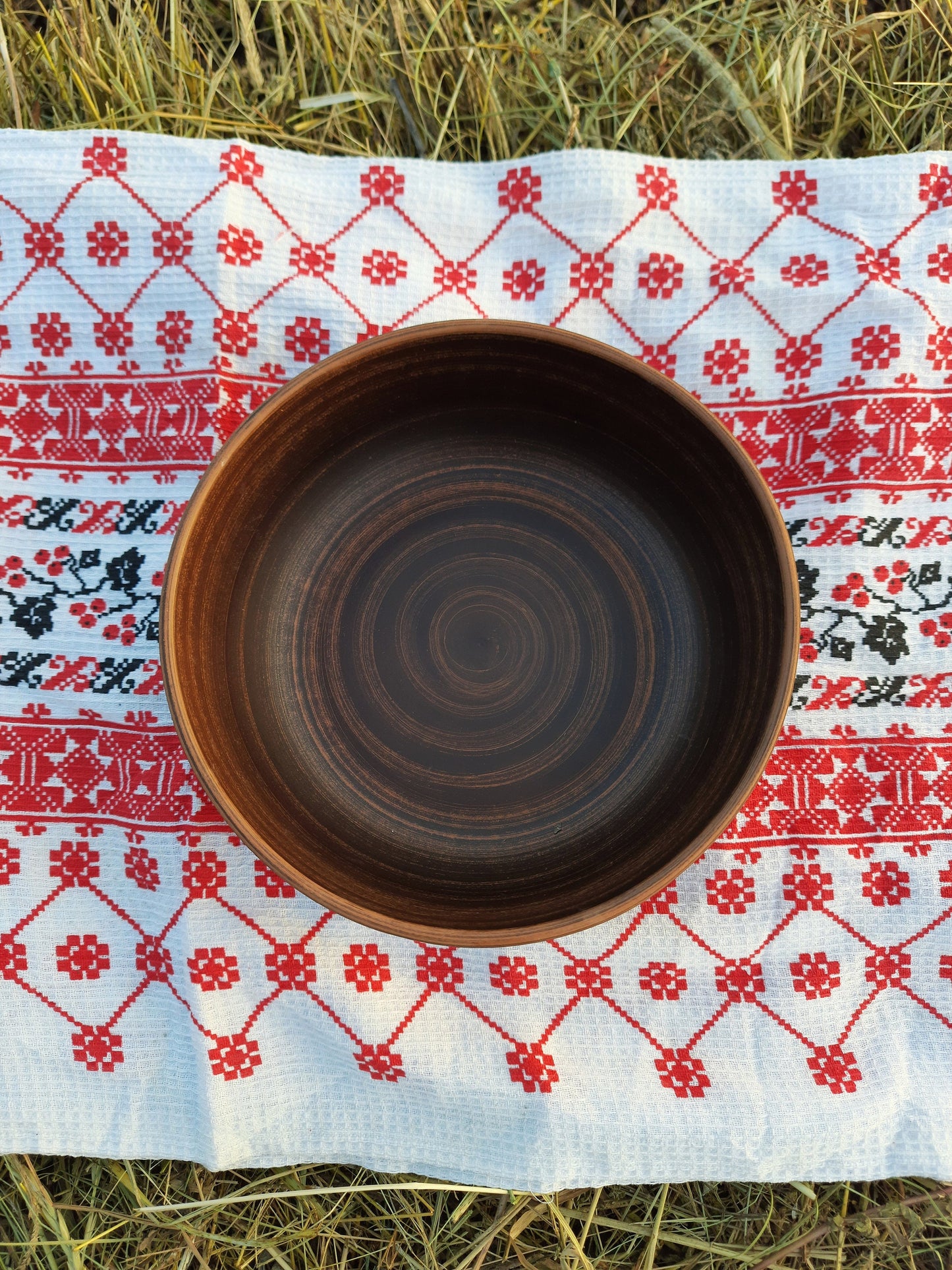 Clay Bowl Handmade Earthenware Bowl Rustic Soup Tureen Dish Red Clay Plate Brown Plate Pottery Ceramic - clayproductsshop