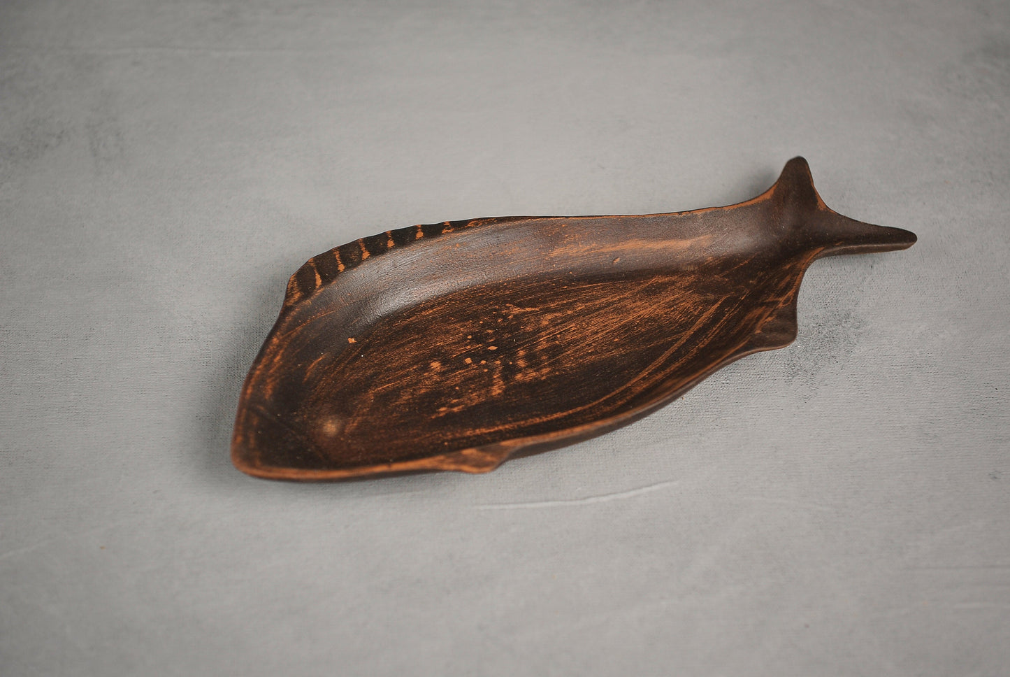 Ceramic Fish Plate Clay Tray Handcrafted Fish Dish Ukrainian Pottery - clayproductsshop