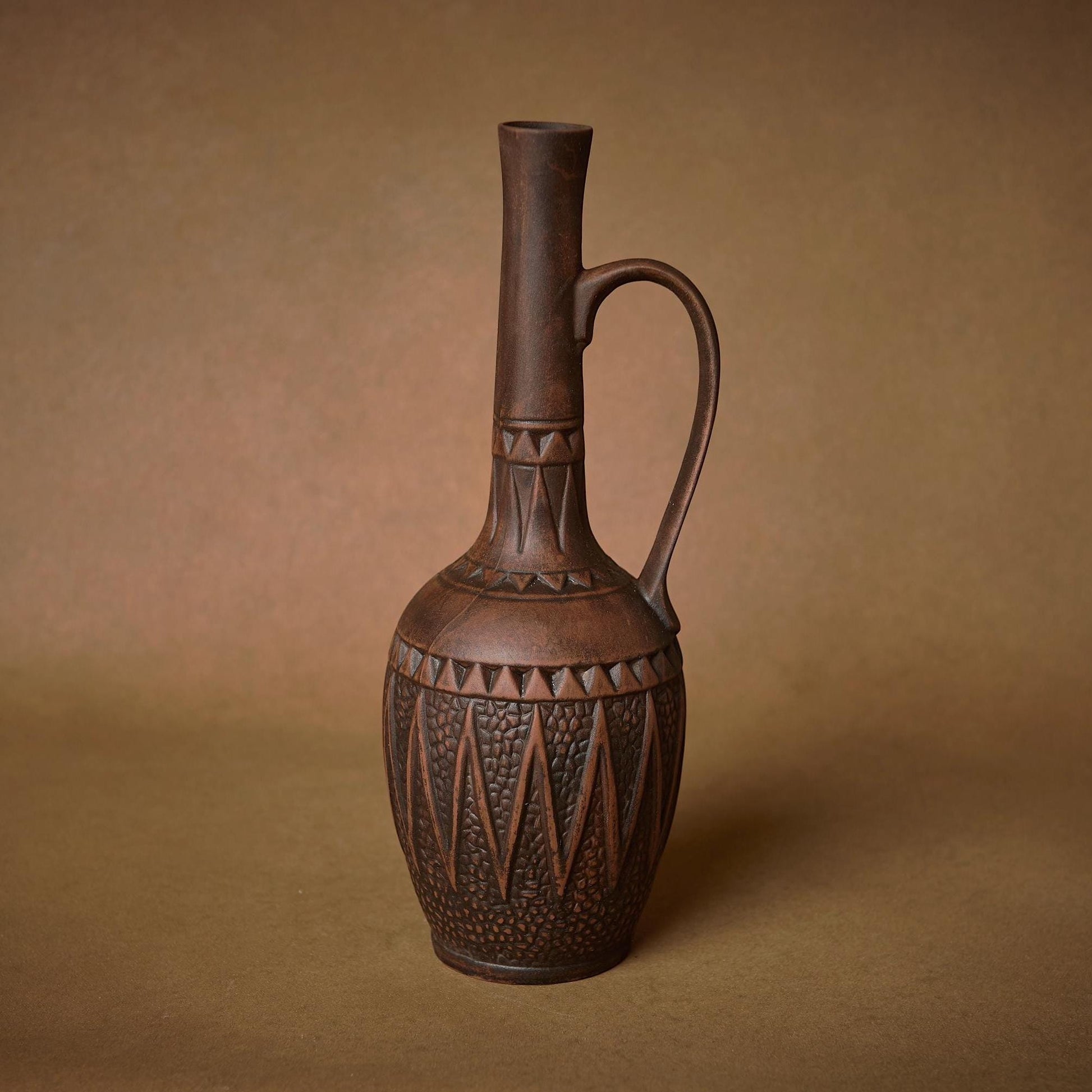 Ceramic Drinkware Set: Handmade Clay Pitcher, Clay Shot Glasses, Pottery for Kitchen Decor - clayproductsshop