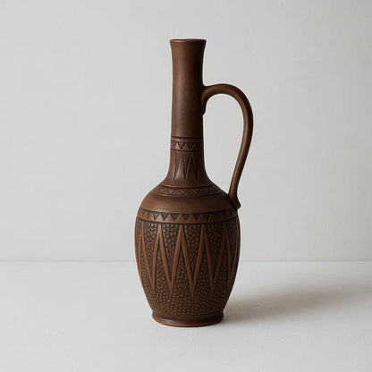 Ceramic Drinkware Set: Handmade Clay Pitcher, Clay Shot Glasses, Pottery for Kitchen Decor - clayproductsshop
