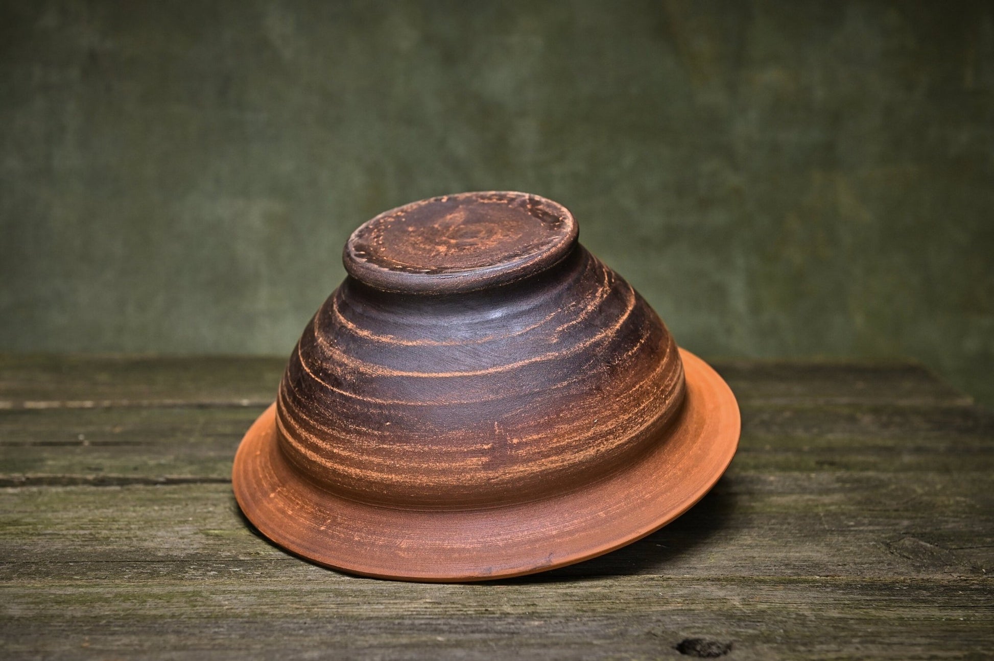 Ceramic pot handmade Ukrainian farmhouse art pottery lower gift fruit clay bowl deep Makita - clayproductsshop