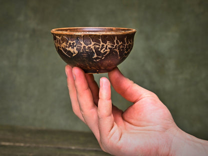 Ceramic Small Bowl – Matcha Cup, Clay Condiment Bowl & Saucer, Gift for Tea Lover - clayproductsshop