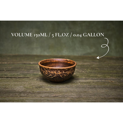Ceramic Small Bowl – Matcha Cup, Clay Condiment Bowl & Saucer, Gift for Tea Lover - clayproductsshop
