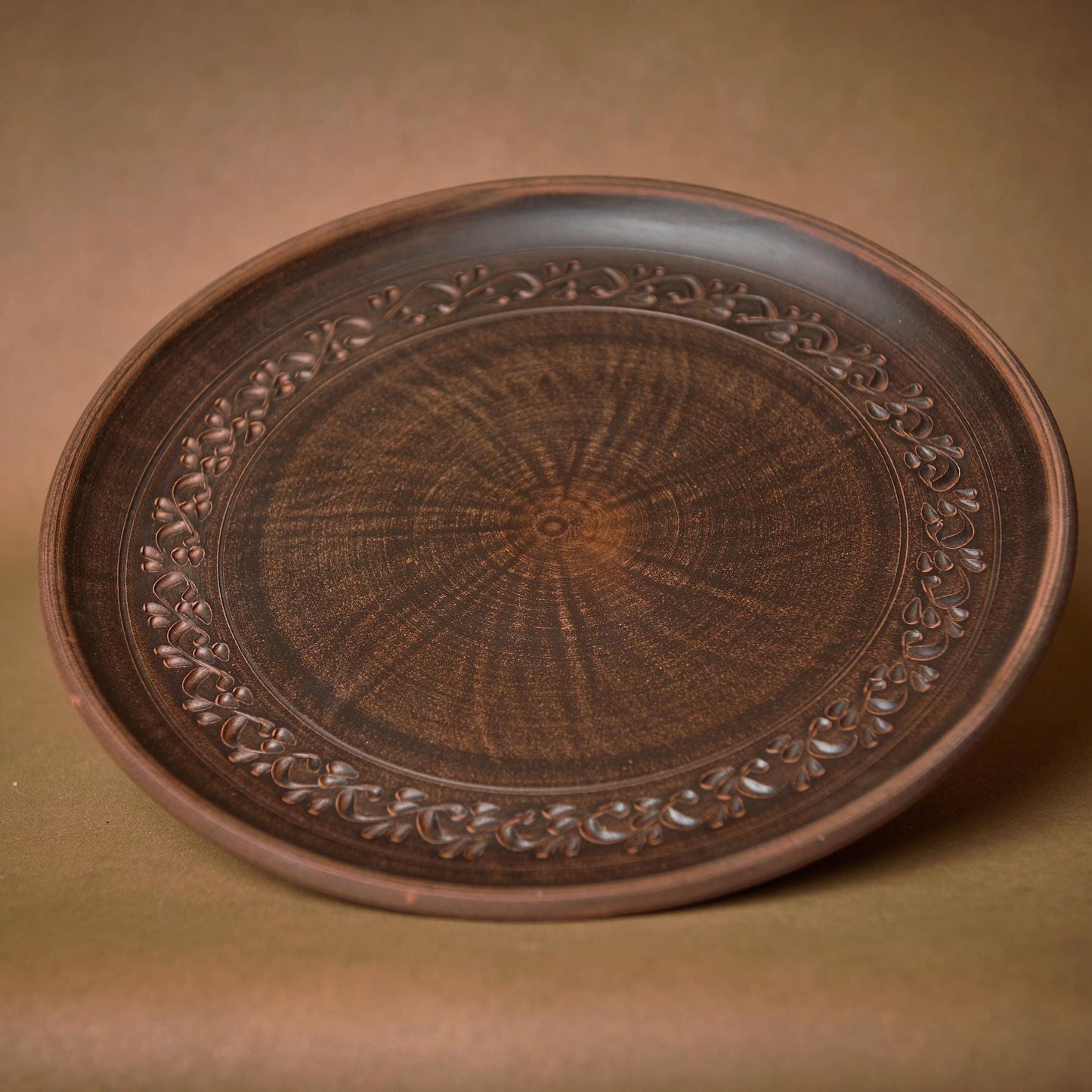 Ceramic Tray Decor Pizza Plate Handmade Dish Housewarming Gift - clayproductsshop
