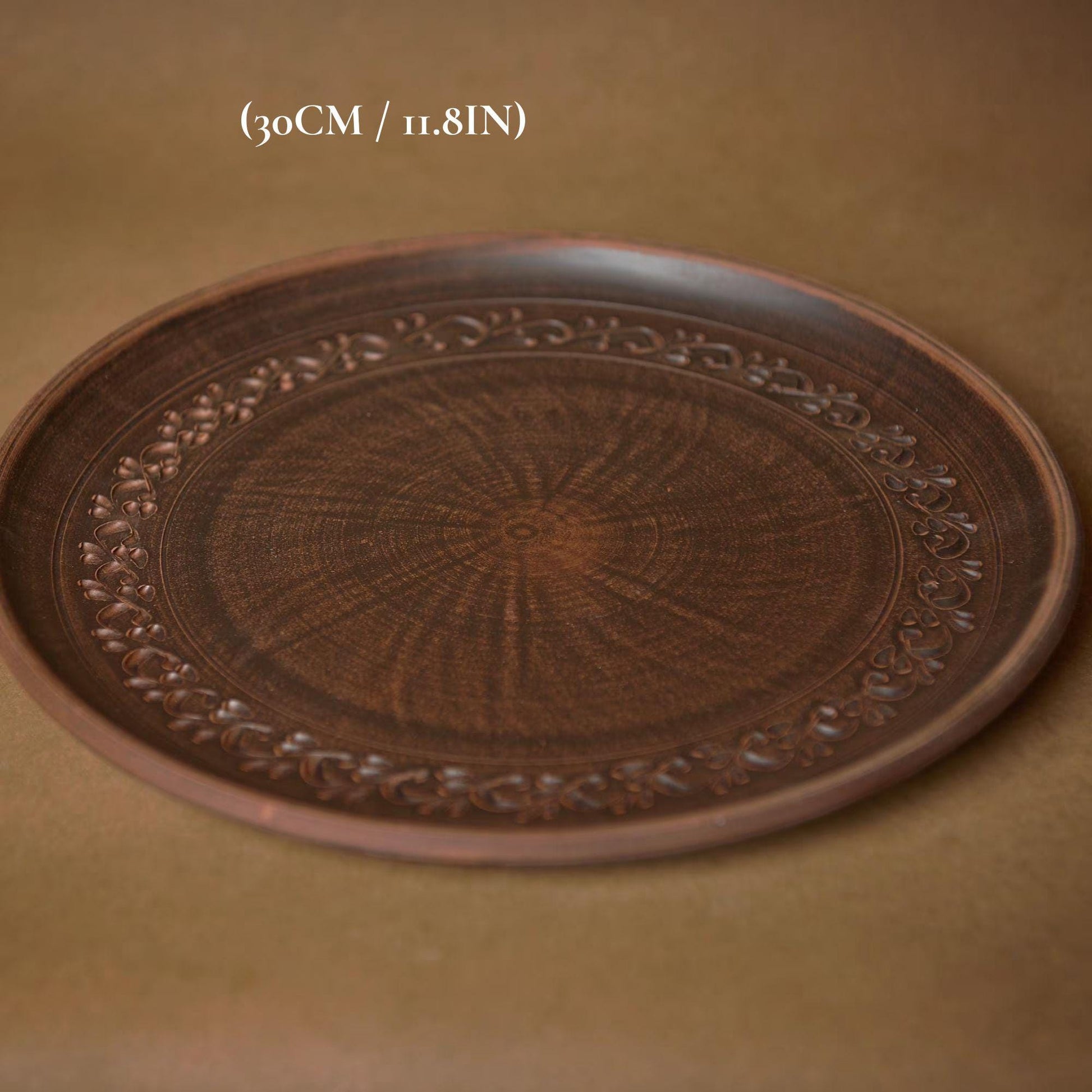 Ceramic Tray Decor Pizza Plate Handmade Dish Housewarming Gift - clayproductsshop