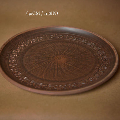 Ceramic Tray Decor Pizza Plate Handmade Dish Housewarming Gift - clayproductsshop