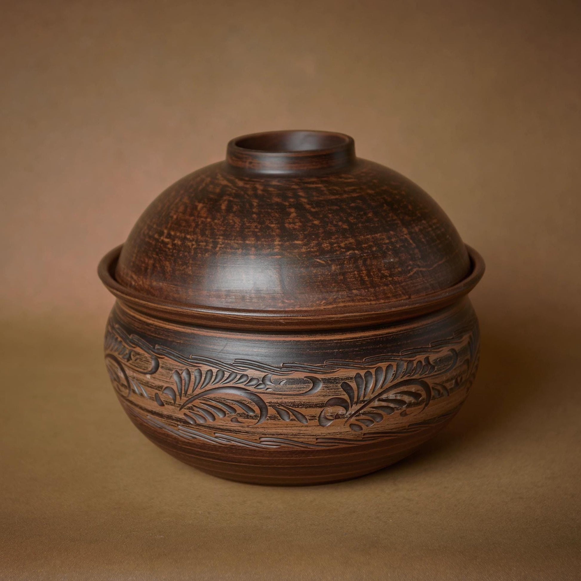 Clay Pot with Lid: Handmade Casserole, Clay Cookware for Baking and Slow Cooking - clayproductsshop
