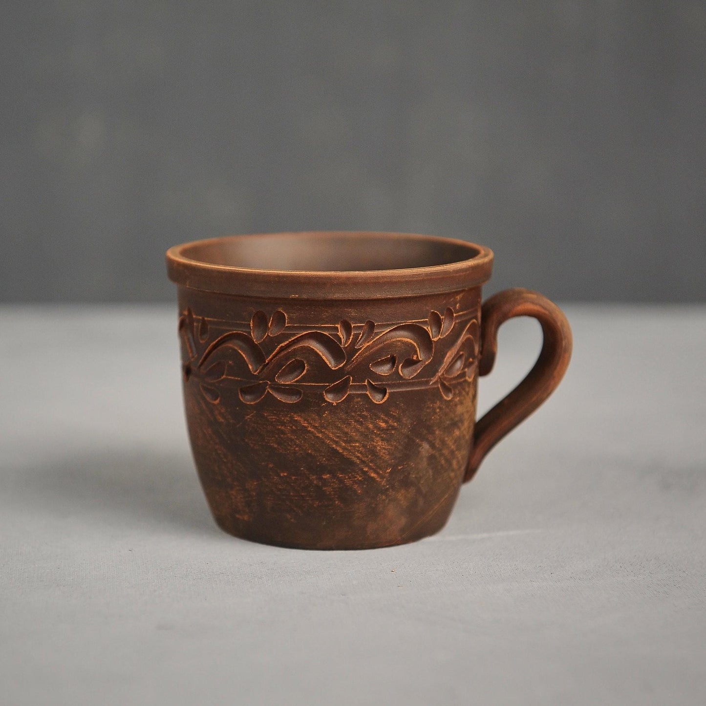 Clay Teapot Set: Rustic Teapot with Tea Cups, Terracotta Ceramic Kitchen Decor - clayproductsshop