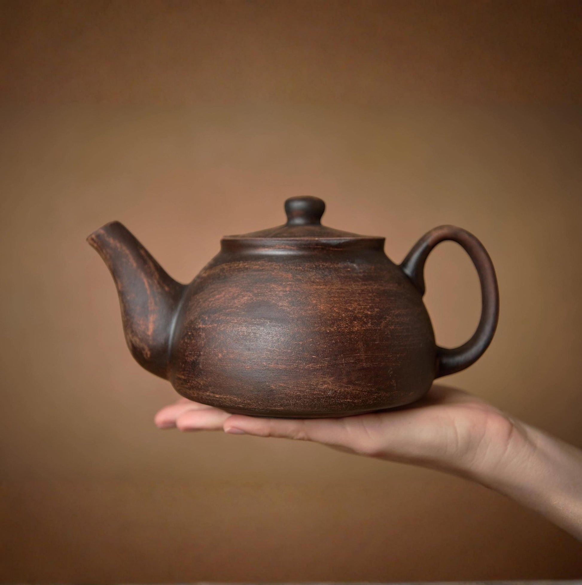 Clay Teapot Set: Rustic Teapot with Tea Cups, Terracotta Ceramic Kitchen Decor - clayproductsshop