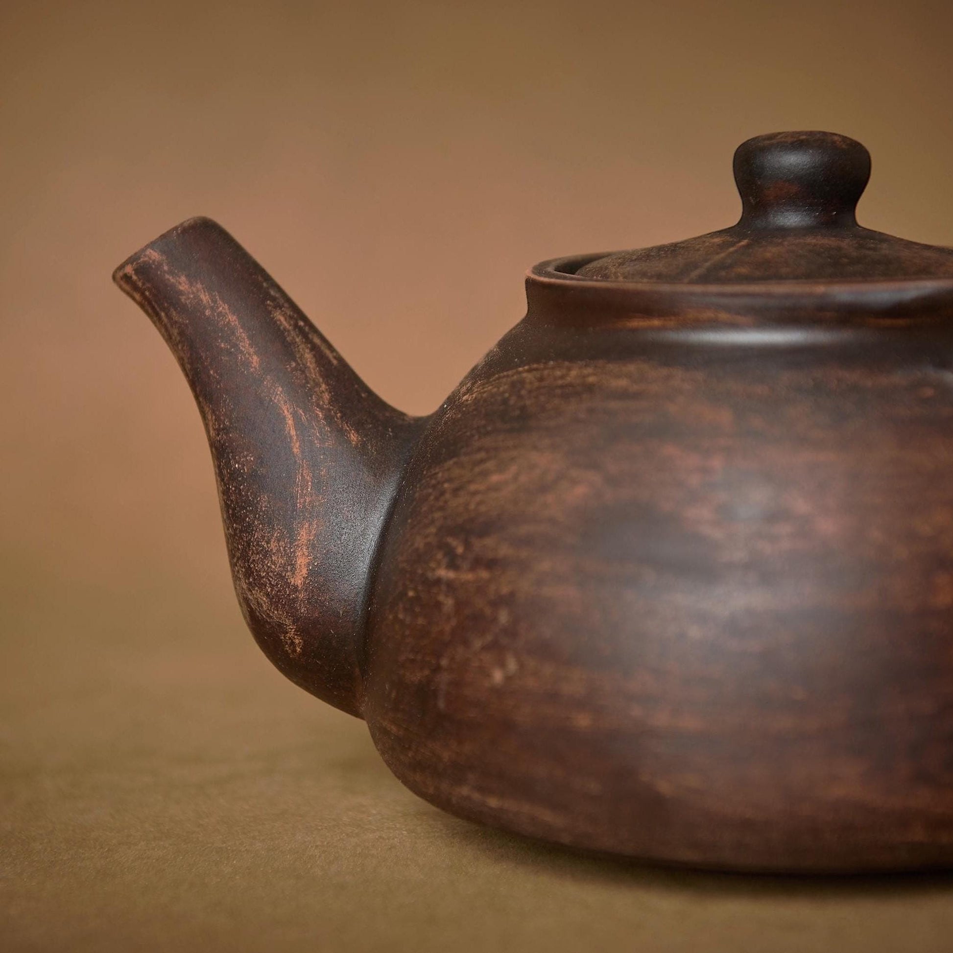 Clay Teapot Set: Rustic Teapot with Tea Cups, Terracotta Ceramic Kitchen Decor - clayproductsshop
