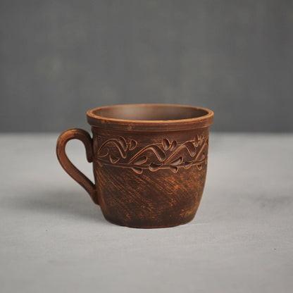 Clay Teapot Set: Rustic Teapot with Tea Cups, Terracotta Ceramic Kitchen Decor - clayproductsshop