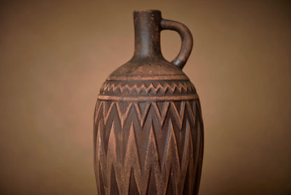 Handcrafted Ceramic Water Bottle with Handle – Rustic Clay Jug for Farmhouse Kitchen - clayproductsshop