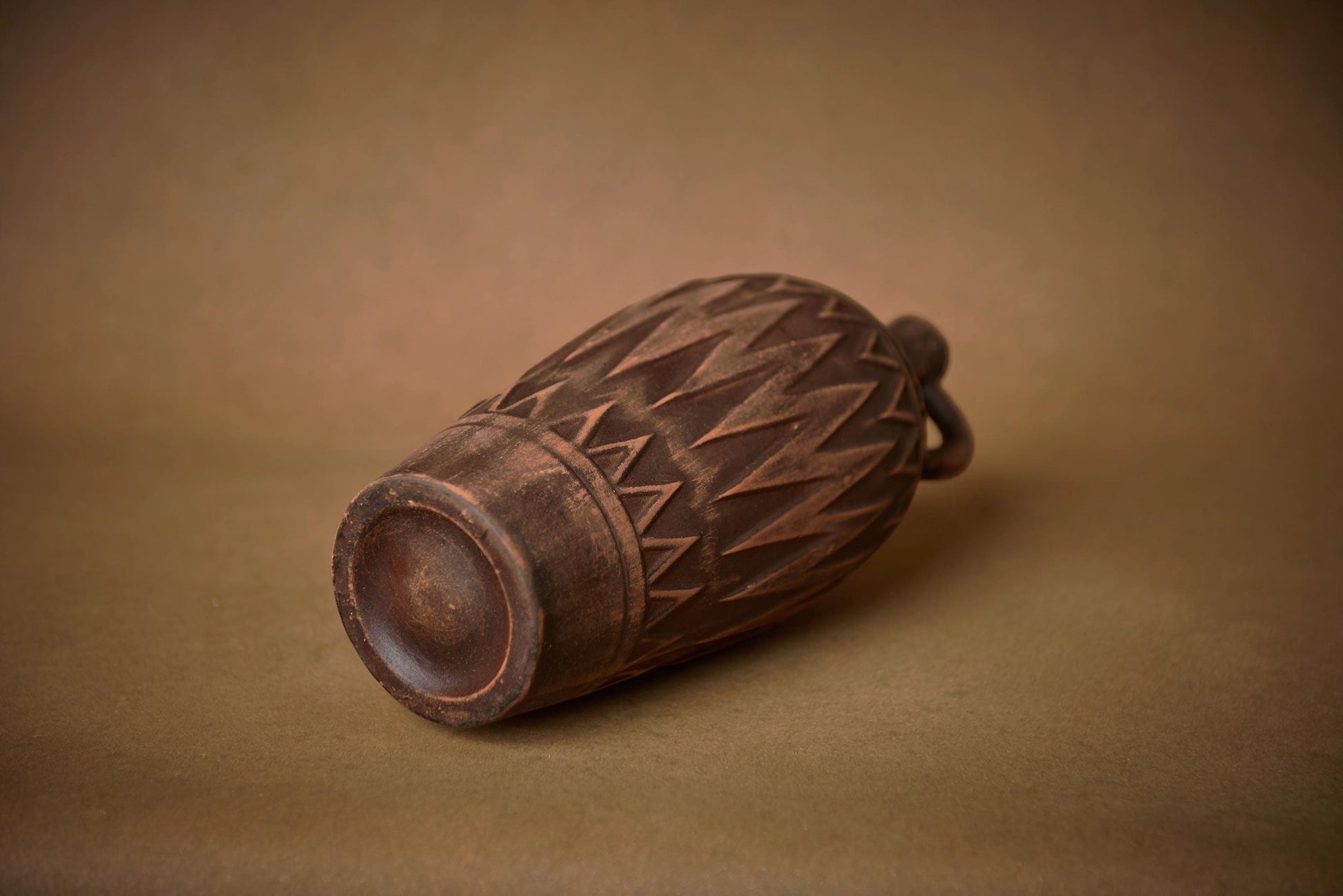 Handcrafted Ceramic Water Bottle with Handle – Rustic Clay Jug for Farmhouse Kitchen - clayproductsshop