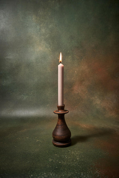 Handmade Ceramic Candle Holder – Rustic Red Clay Decor, 16.5 cm - clayproductsshop