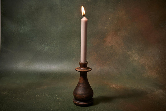 Handmade Ceramic Candle Holder – Rustic Red Clay Decor, 16.5 cm - clayproductsshop