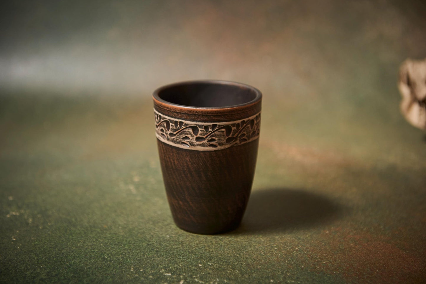 Handmade Ceramic Drinking Cup – Rustic Clay Tumbler 300 ml - clayproductsshop