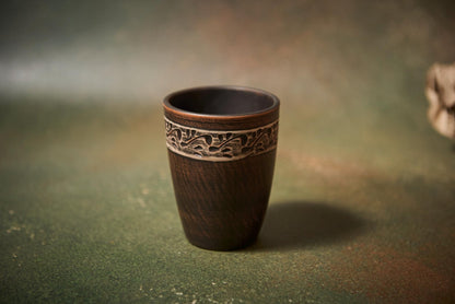 Handmade Ceramic Drinking Cup – Rustic Clay Tumbler 300 ml - clayproductsshop