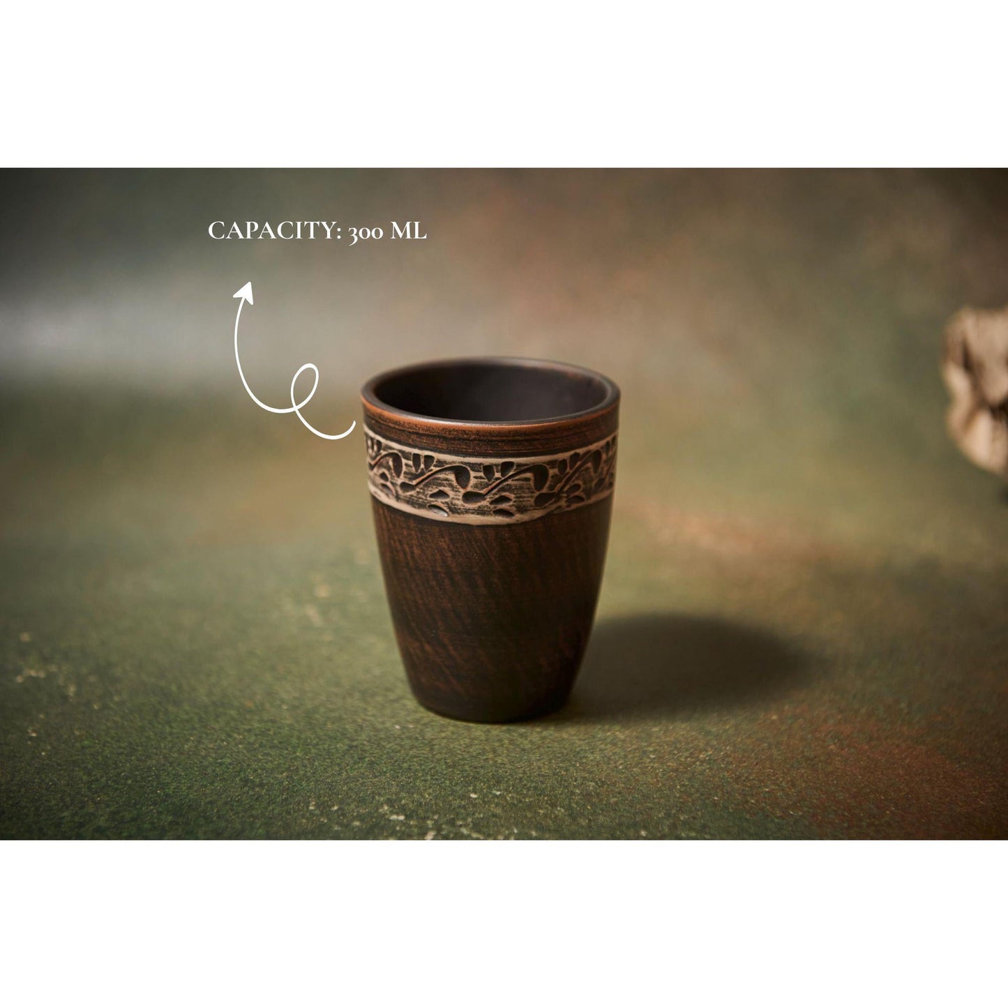 Handmade Ceramic Drinking Cup – Rustic Clay Tumbler 300 ml - clayproductsshop