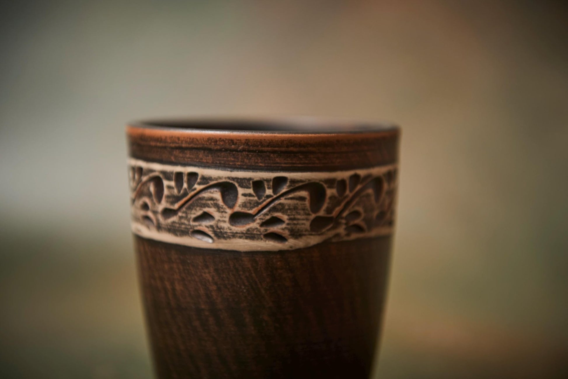Handmade Ceramic Drinking Cup – Rustic Clay Tumbler 300 ml - clayproductsshop