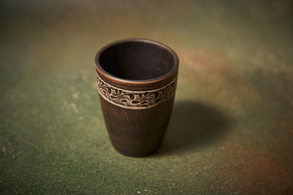 Handmade Ceramic Drinking Cup – Rustic Clay Tumbler 300 ml - clayproductsshop