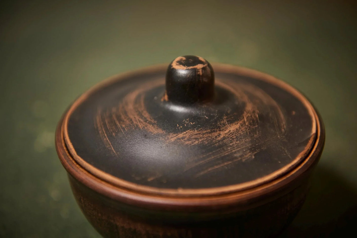 Handmade Ceramic Sauce Dish with Lid, 200ml Pottery Bowl - clayproductsshop