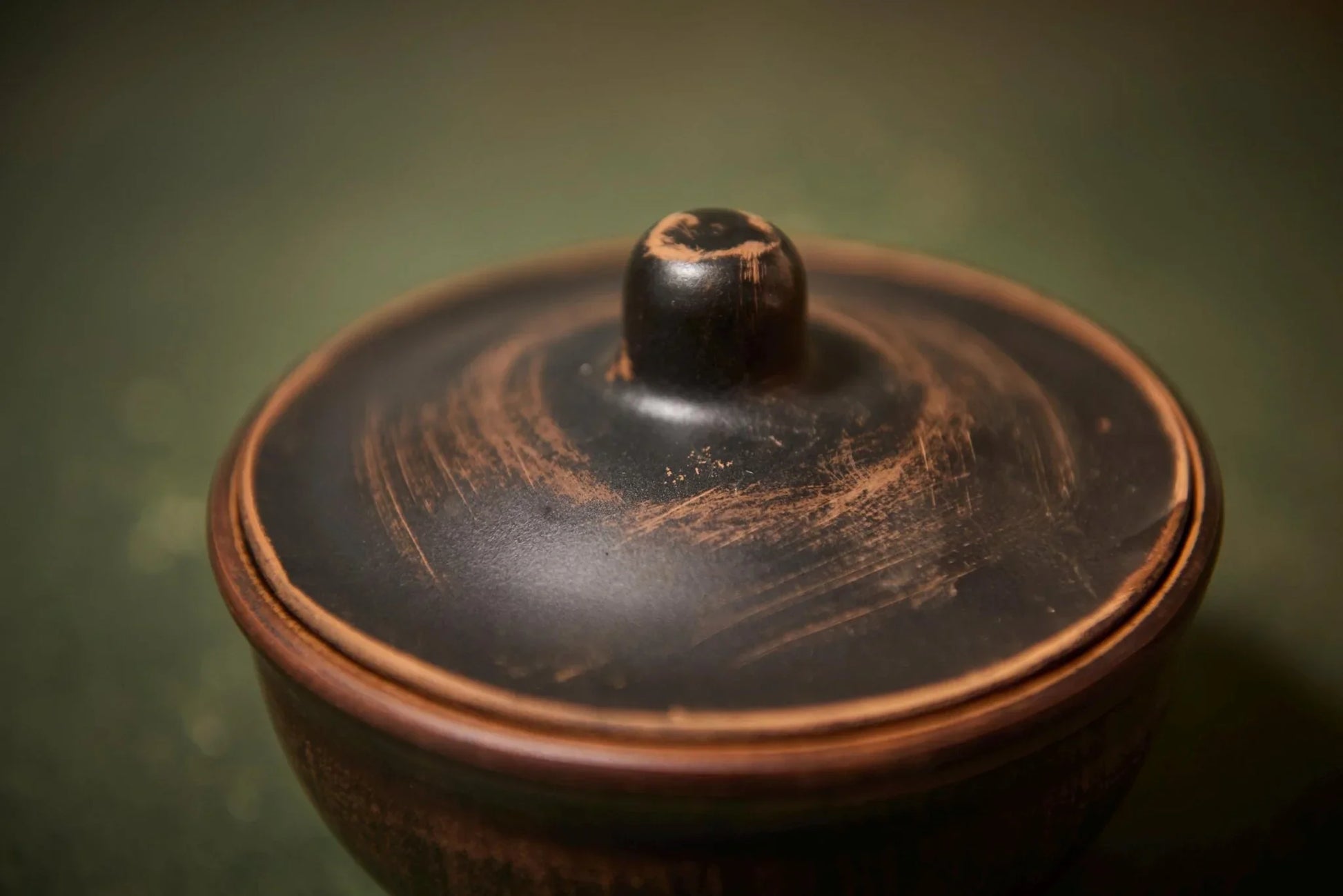 Handmade Ceramic Sauce Dish with Lid, 200ml Pottery Bowl - clayproductsshop