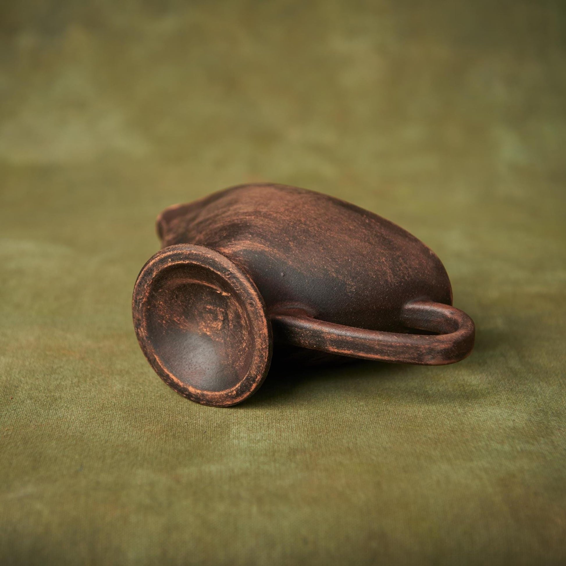 Handmade Rustic Clay Gravy Boat: Small Ceramic Serving Pitcher - clayproductsshop