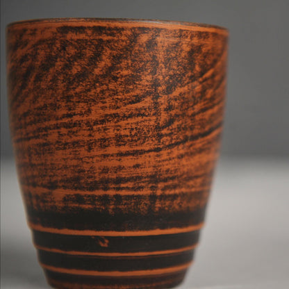Handmade Rustic Clay Tumbler – Natural Brown Ceramic Cup, Artisan Pottery Drinkware - clayproductsshop