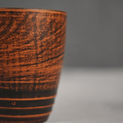 Handmade Rustic Clay Tumbler – Natural Brown Ceramic Cup, Artisan Pottery Drinkware - clayproductsshop
