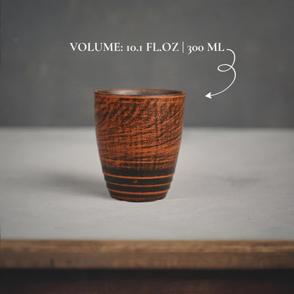 Handmade Rustic Clay Tumbler – Natural Brown Ceramic Cup, Artisan Pottery Drinkware - clayproductsshop