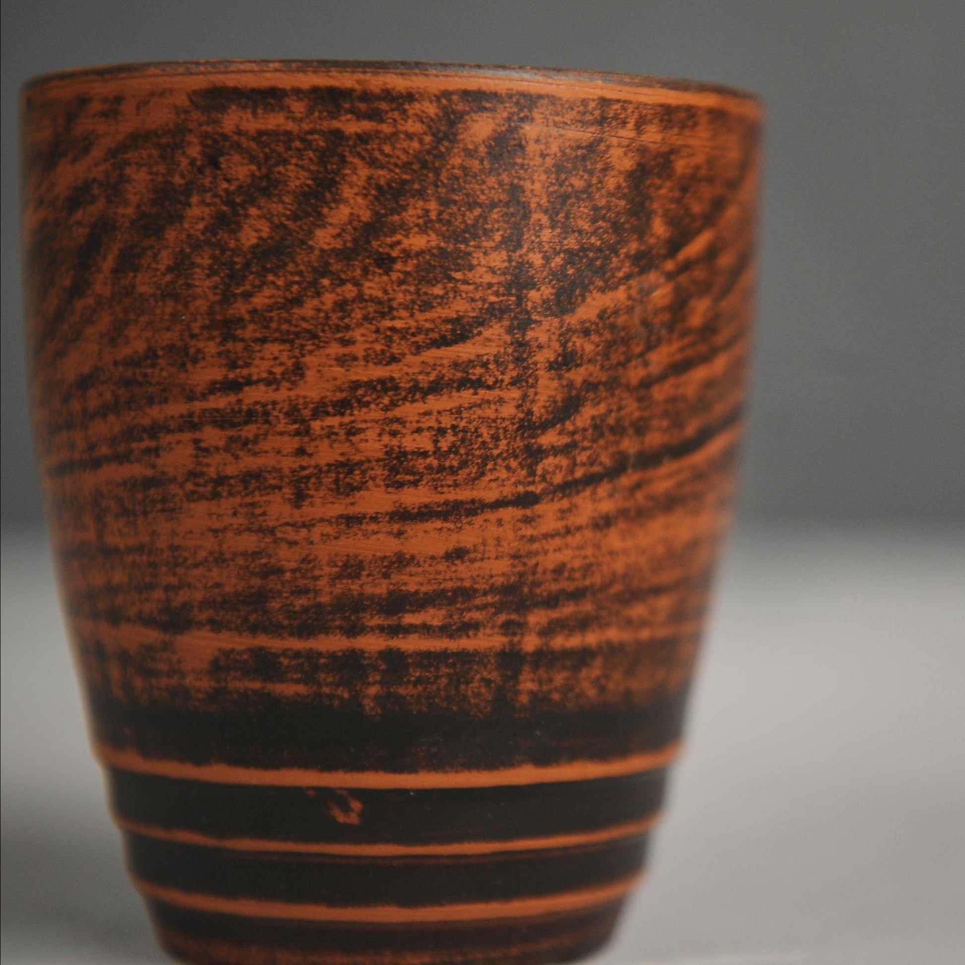 Handmade Rustic Clay Tumbler: Natural Brown Ceramic Cup, Pottery Drinkware - clayproductsshop