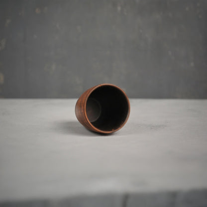 Handmade Rustic Clay Tumbler: Natural Brown Ceramic Cup, Pottery Drinkware - clayproductsshop