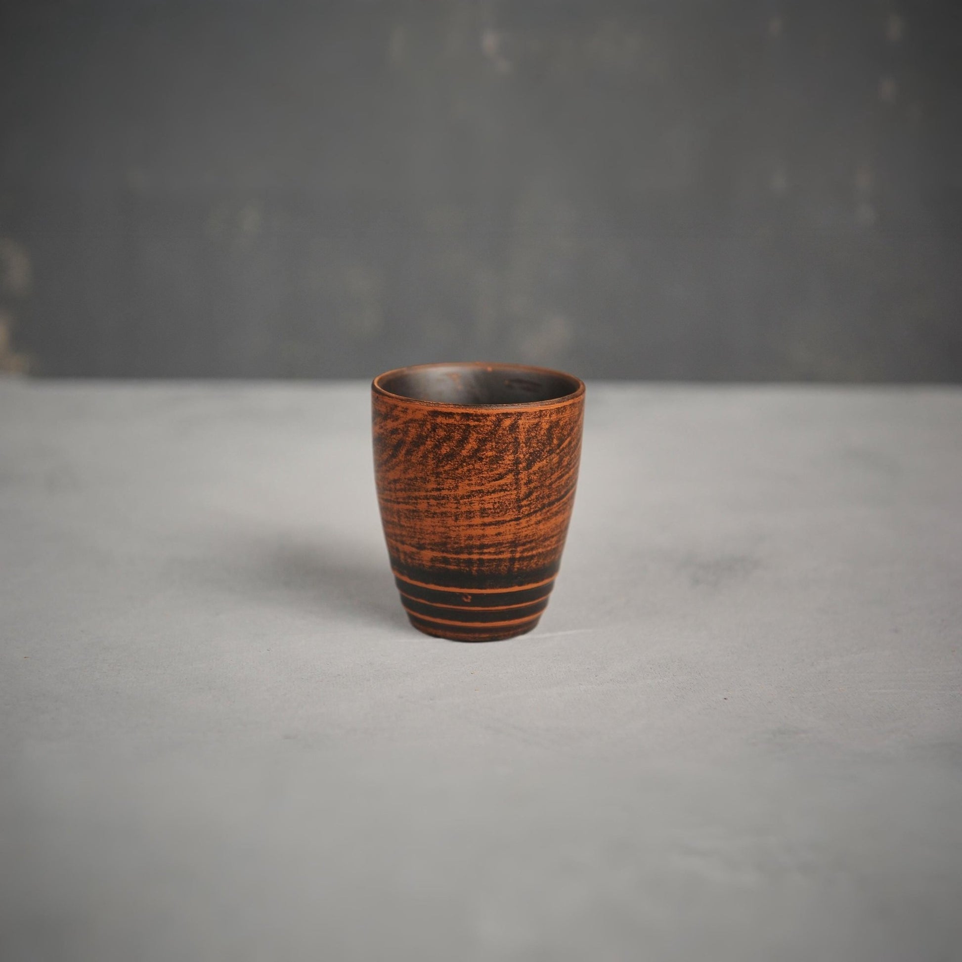 Handmade Rustic Clay Tumbler: Natural Brown Ceramic Cup, Pottery Drinkware - clayproductsshop
