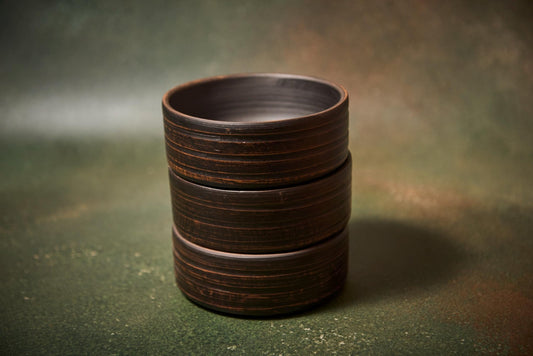Handmade Set of 3 Red Clay Bowls – Ceramic Tableware for Serving & Decor - clayproductsshop