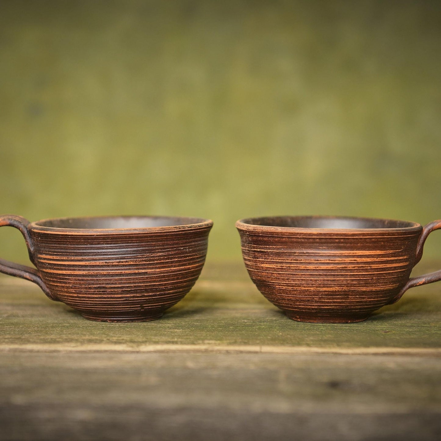 Handmade Terracotta Coffee Mug Set: Rustic Ceramic Pottery Cups - clayproductsshop