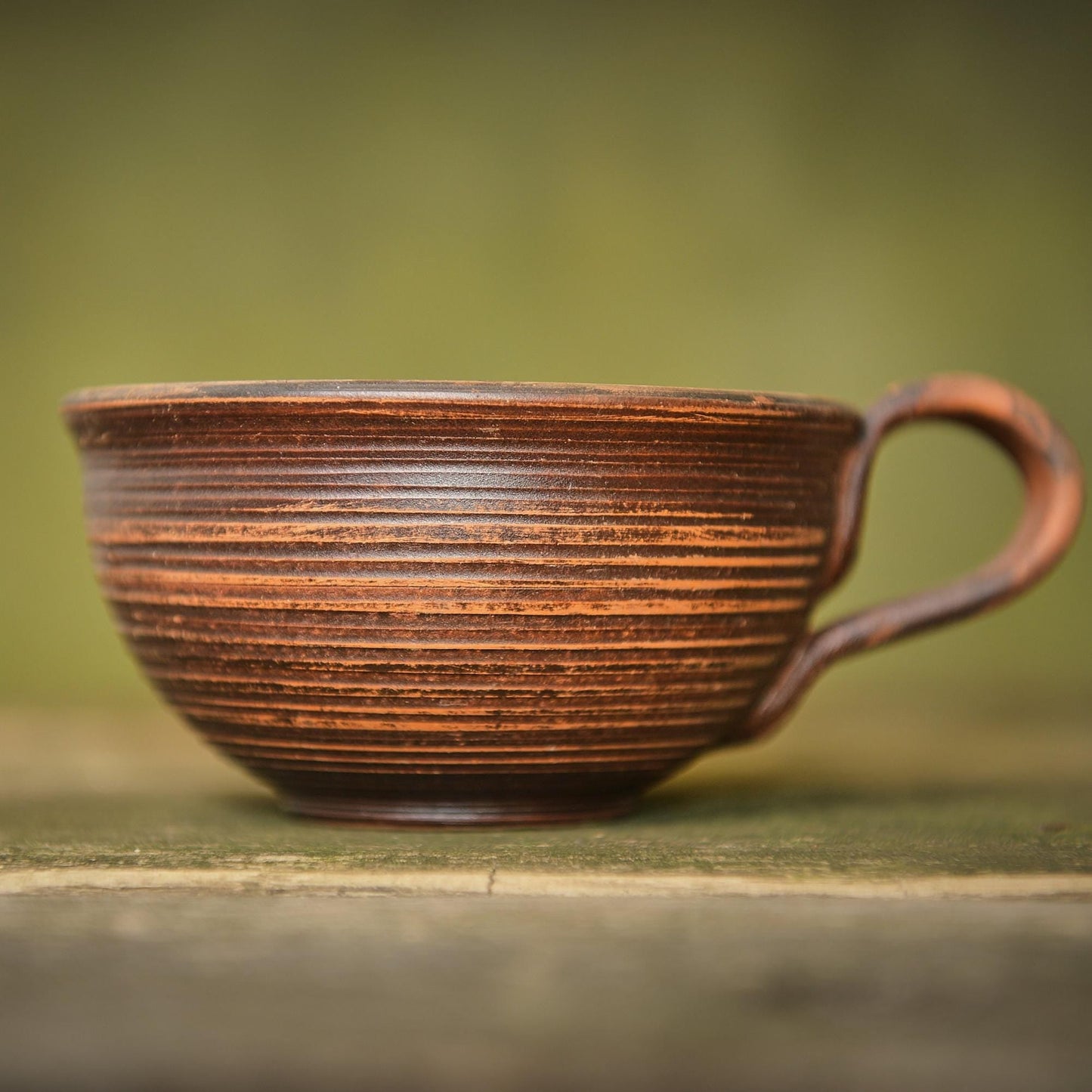 Handmade Terracotta Coffee Mug Set: Rustic Ceramic Pottery Cups - clayproductsshop