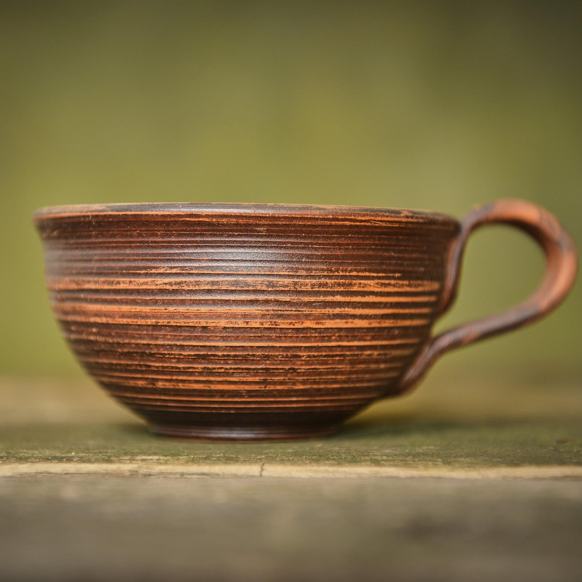 Handmade Terracotta Coffee Mug Set: Rustic Ceramic Pottery Cups - clayproductsshop
