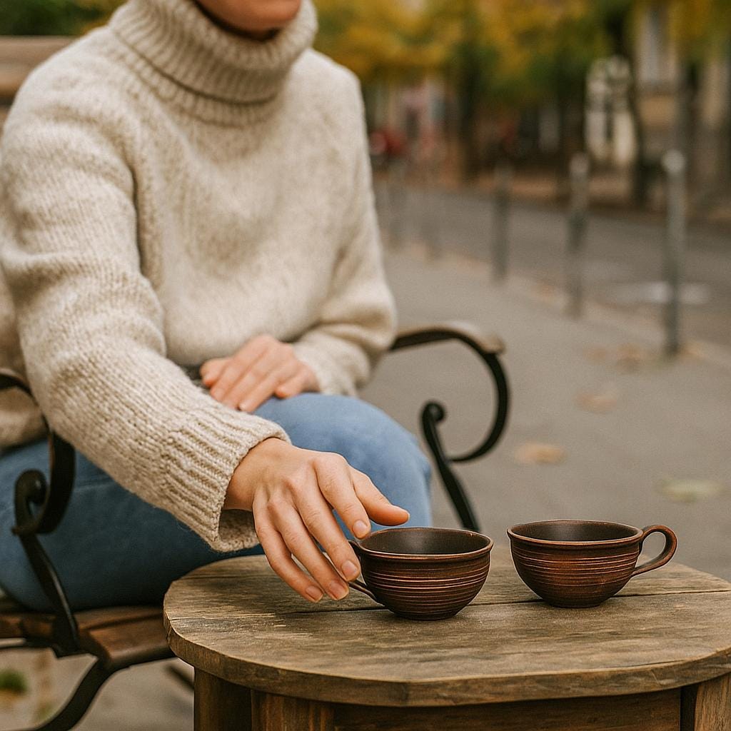 Handmade Terracotta Coffee Mug Set: Rustic Ceramic Pottery Cups - clayproductsshop