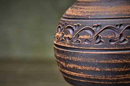 Handmade coffee pot clay turkish cezve with handle ceramic eco-friendly organic pottery espresso maker coffee lover gift