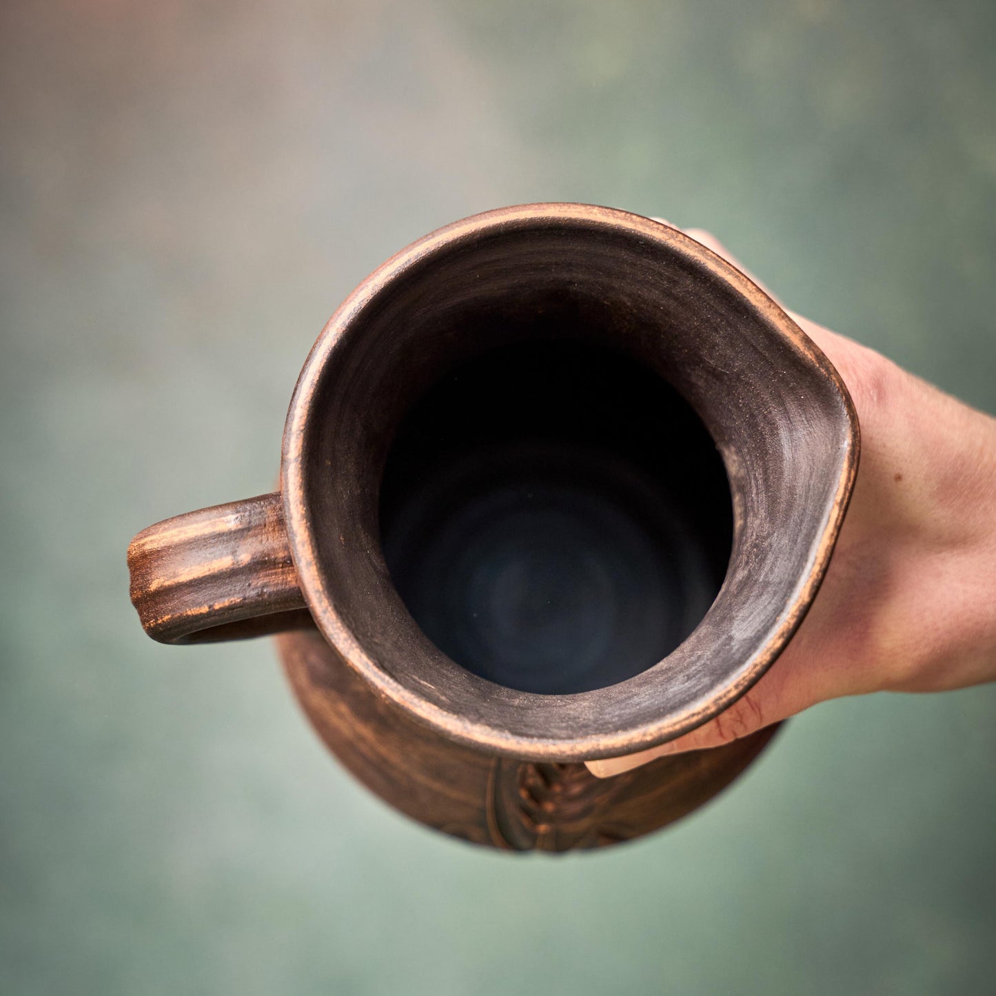 Clay Pitcher: Handmade Terracotta Water Jug, Large Unglazed Ceramic Pottery