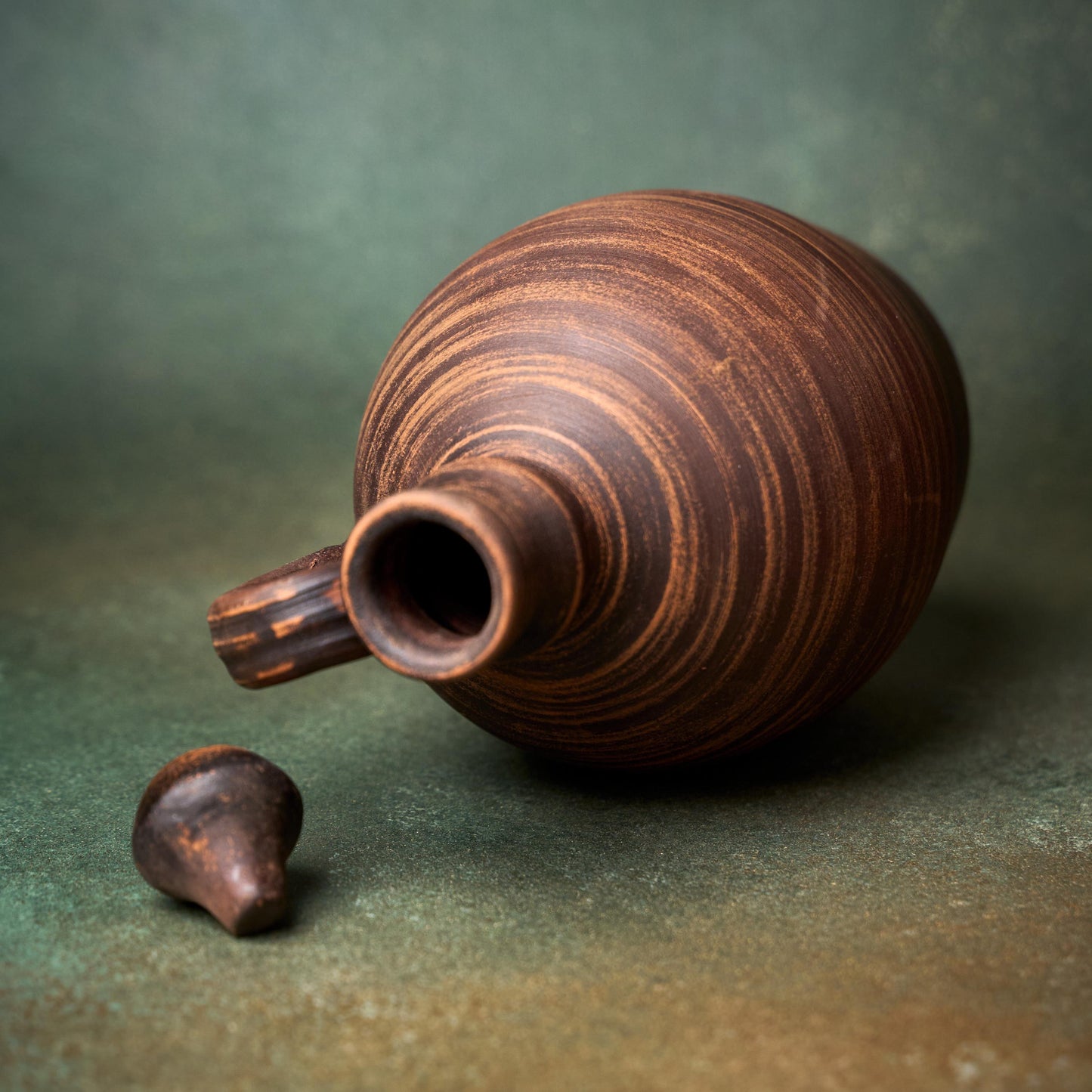 Water Pitcher: Handmade Red Clay, Rustic Georgian Style, Ceramic Jug