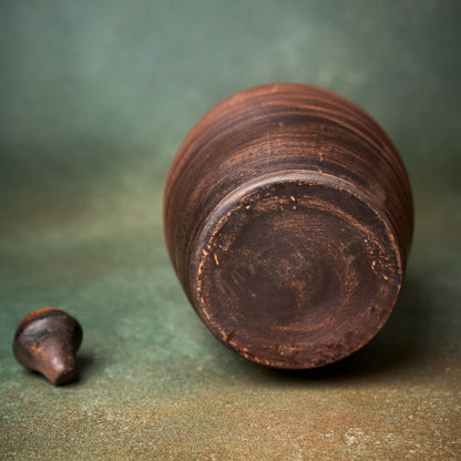 Water Pitcher: Handmade Red Clay, Rustic Georgian Style, Ceramic Jug