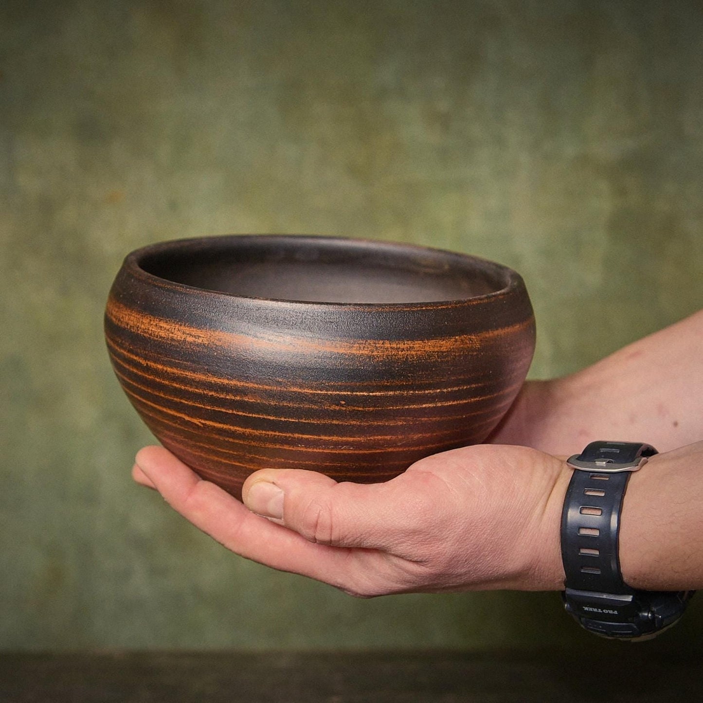 Large Handmade Ceramic Soup Bowl – Unglazed Ukrainian Pottery Dinner Dish - clayproductsshop