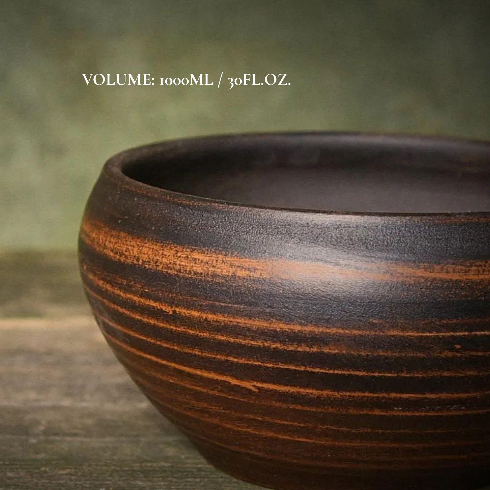 Large Handmade Ceramic Soup Bowl – Unglazed Ukrainian Pottery Dinner Dish - clayproductsshop