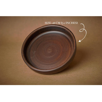 Round Ceramic Baking Pan – Handcrafted Clay Plate for Pancakes & Oven Cooking - clayproductsshop