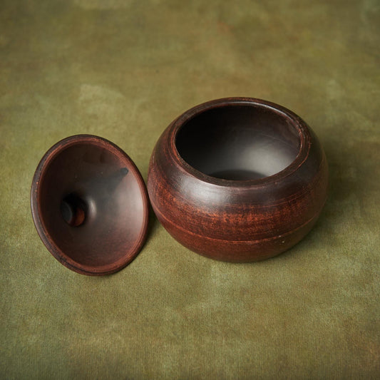Small Handmade Stoneware Casserole with Lid – Rustic Ceramic Baking Pot - clayproductsshop